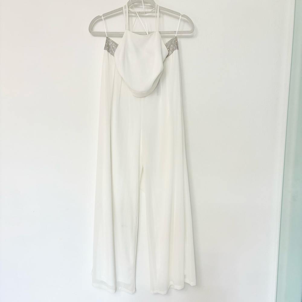 NWT Miss Avenue White Wide Leg 2pc pant set - Picture 3 of 7